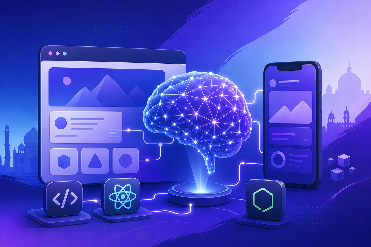 Custom AI web app development in Varanasi and India — React Next.js Laravel Node OpenAI guide