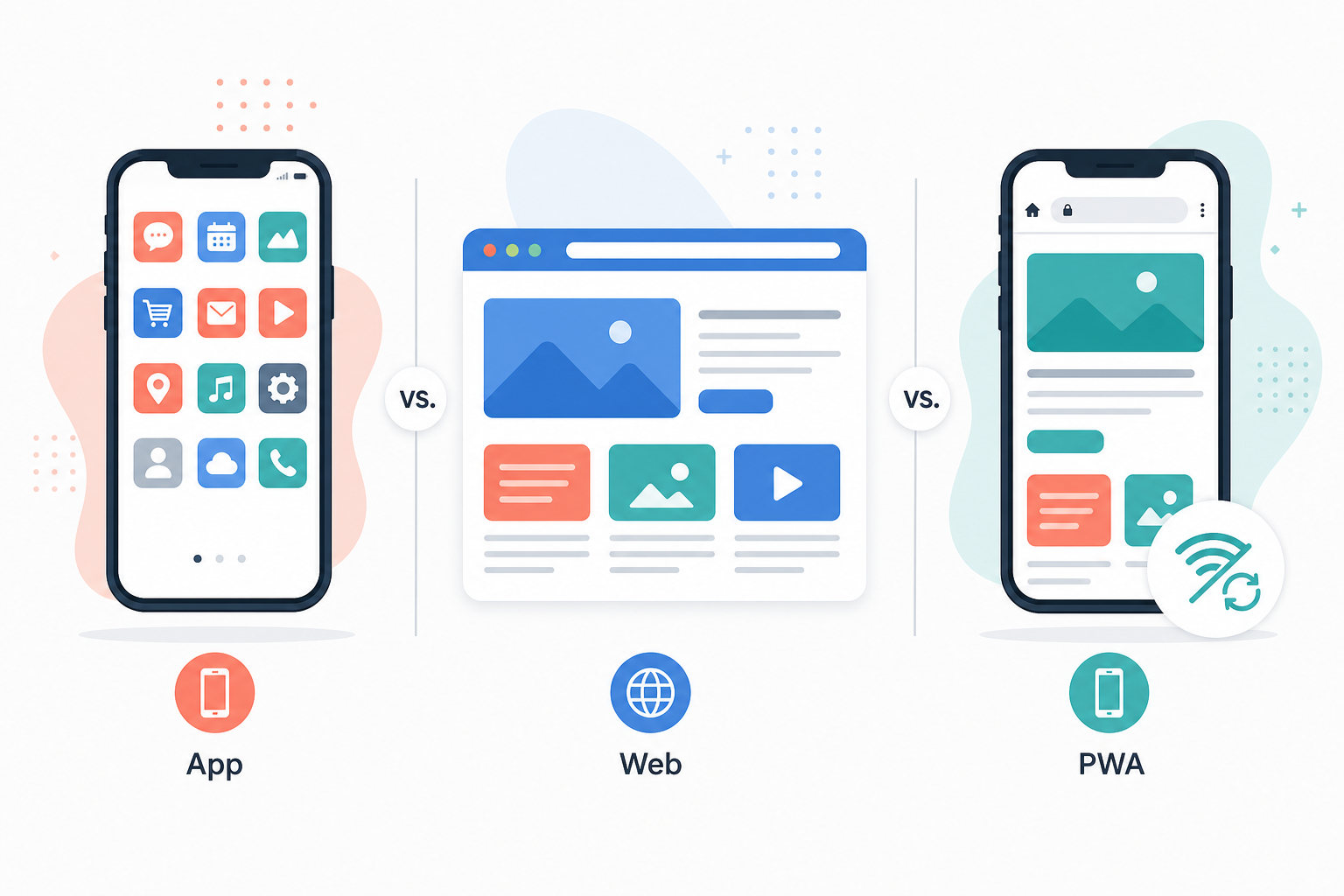 Mobile app versus responsive website versus progressive web app (PWA) — comparison for businesses
