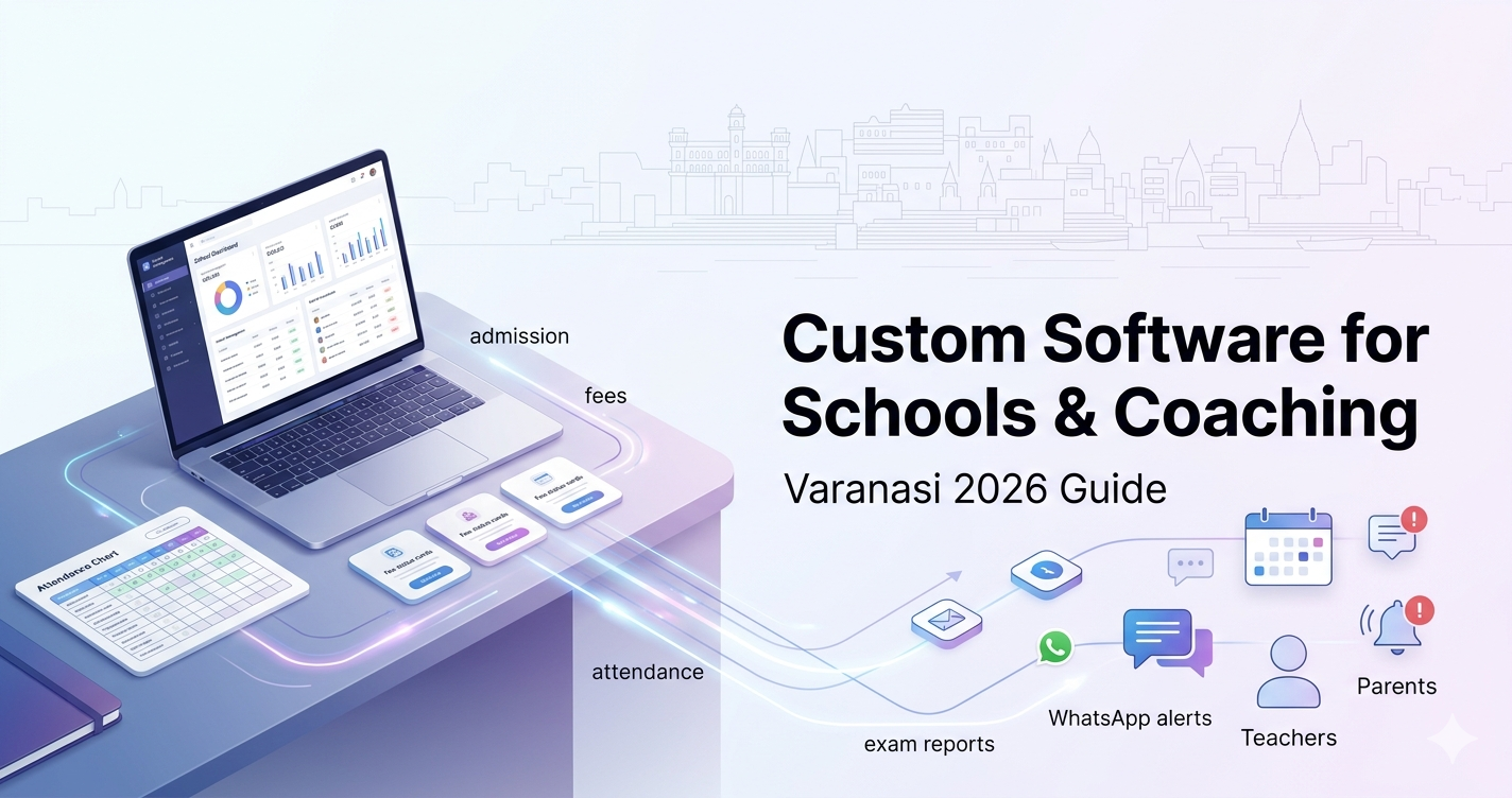 Custom software for schools and coaching institutes in Varanasi