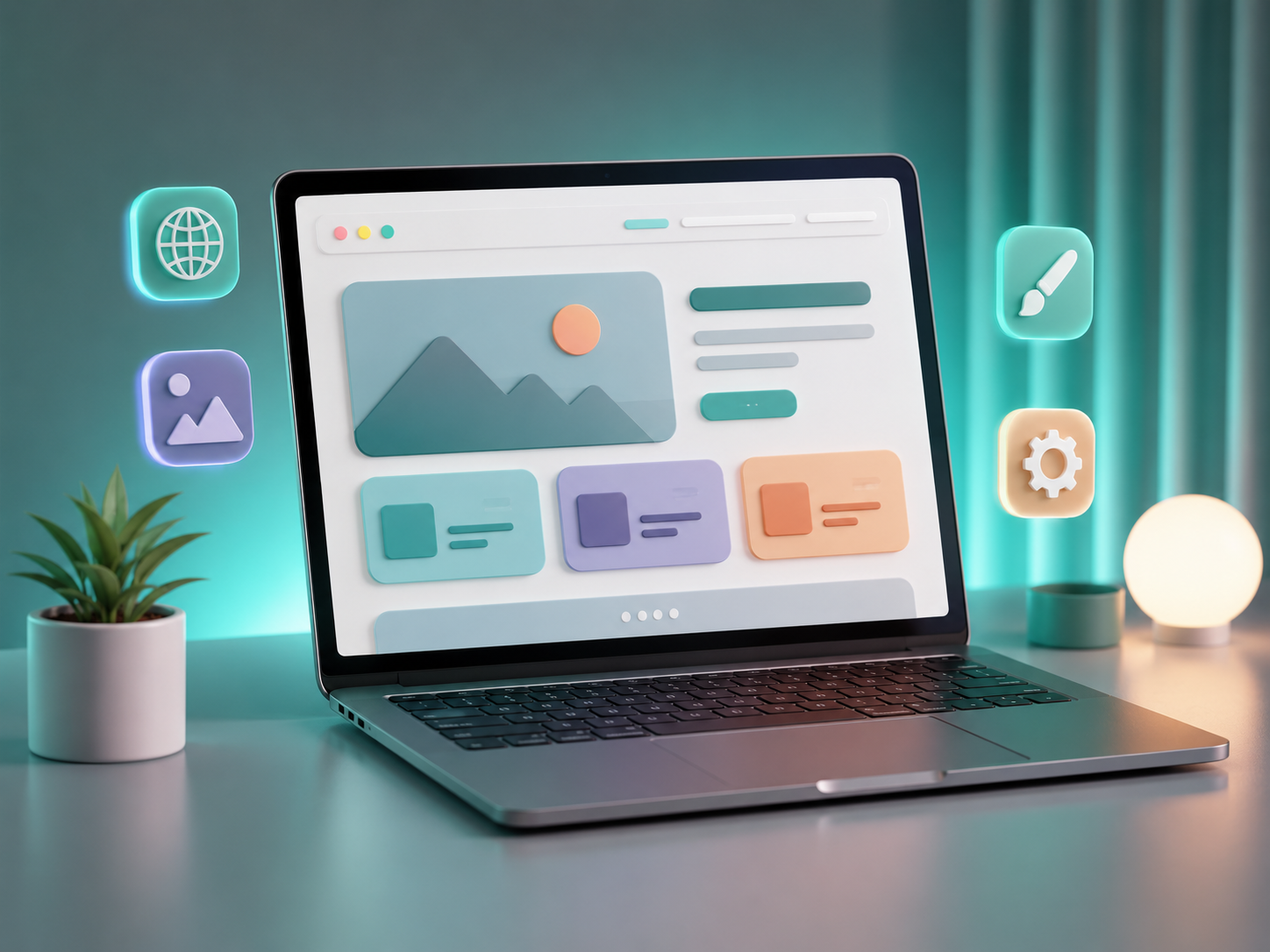 Business websites — 3D illustration