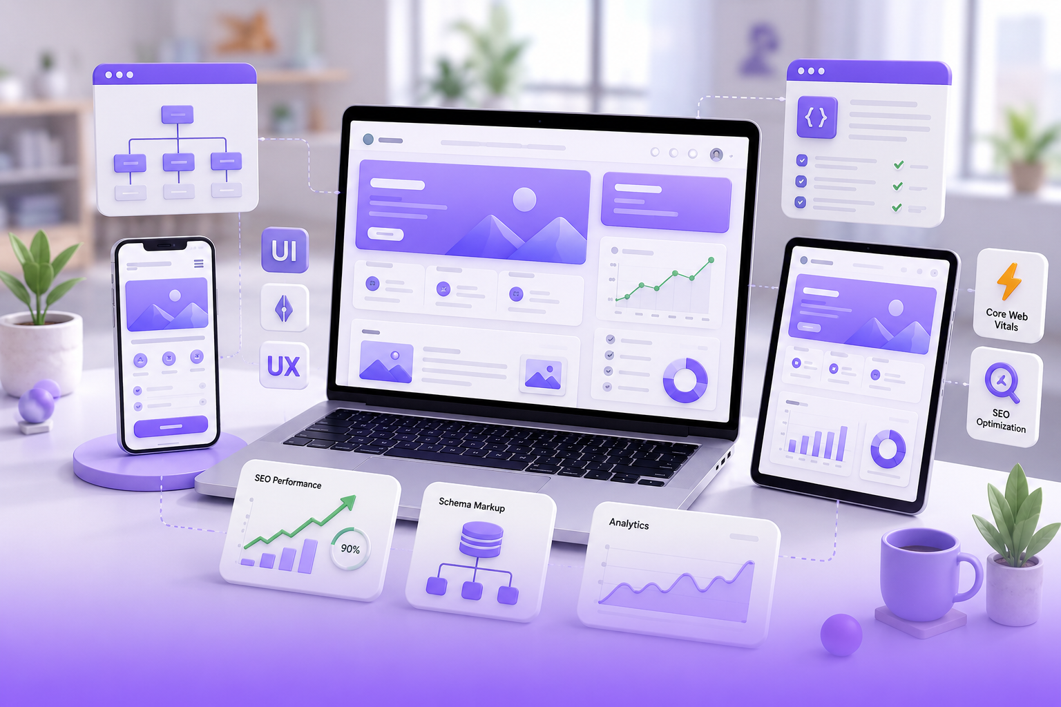 Web design and development — modern responsive website design in Varanasi