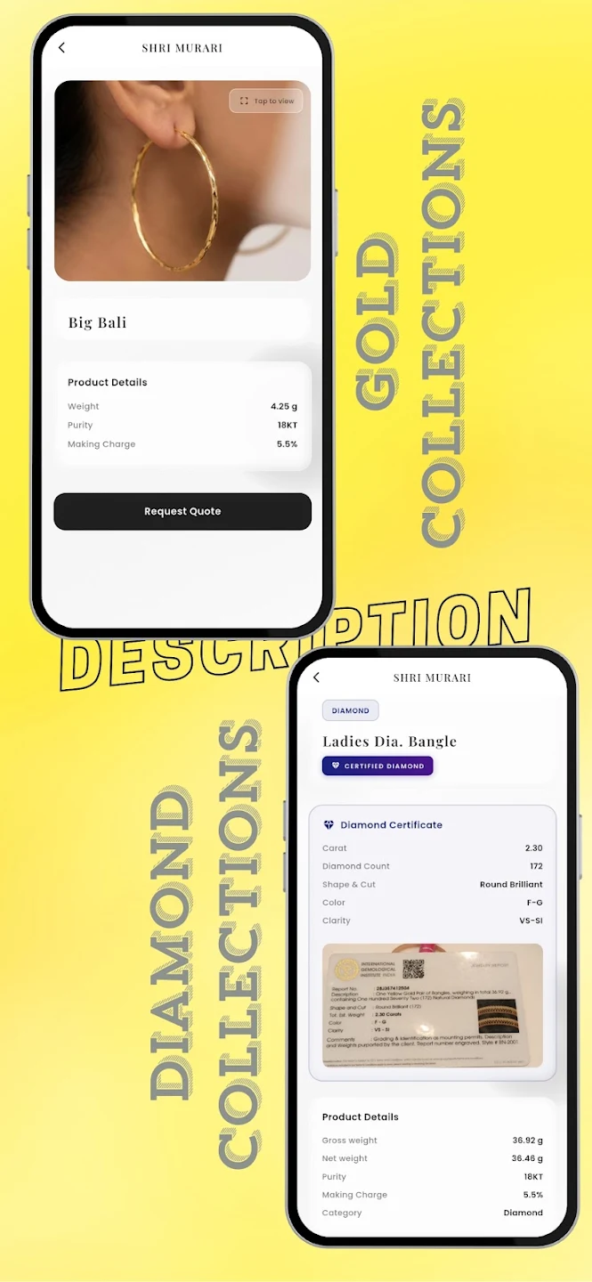 Shri Murari Jewellers app — Product detail